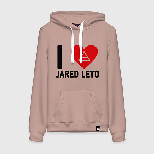 Женская толстовка-худи I love Jared Leto / Пыльно-розовый – фото 1