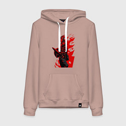 Толстовка-худи хлопковая женская Убийца гоблинов, цвет: пыльно-розовый