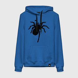 Толстовка-худи хлопковая женская Черный паук, цвет: синий