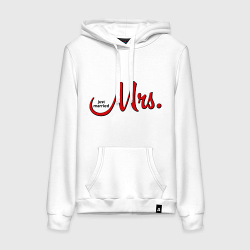Женская толстовка-худи Mrs: Just married / Белый – фото 1