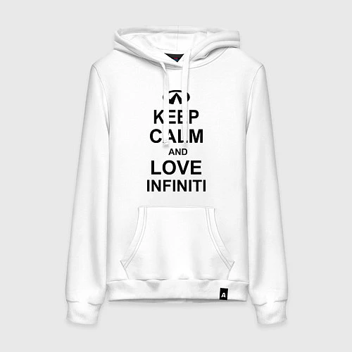 Женская толстовка-худи Keep Calm & Love Infiniti / Белый – фото 1