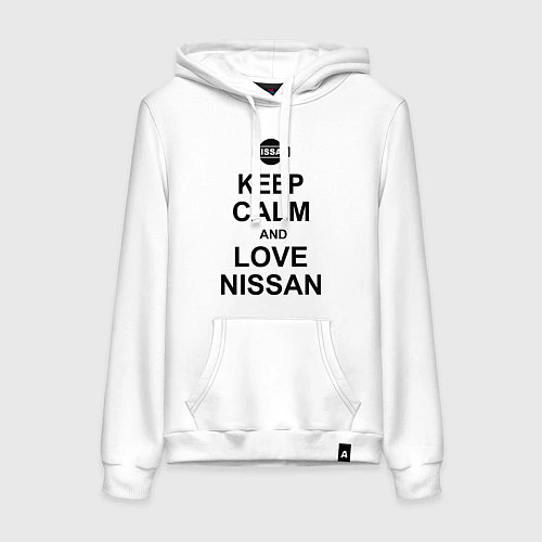 Женская толстовка-худи Keep Calm & Love Nissan / Белый – фото 1