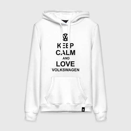 Женская толстовка-худи Keep Calm & Love Volkswagen / Белый – фото 1