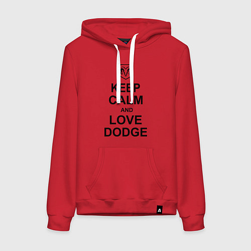 Женская толстовка-худи Keep Calm & Love Dodge / Красный – фото 1