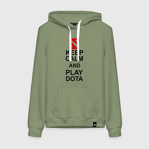 Женская толстовка-худи Keep Calm & Play Dota / Авокадо – фото 1