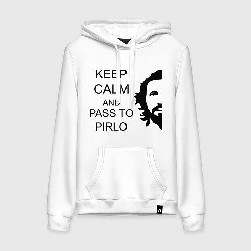 Женская толстовка-худи Keep Calm & Pass To Pirlo / Белый – фото 1