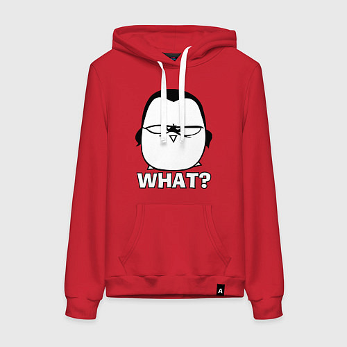 Женская толстовка-худи What? / Красный – фото 1
