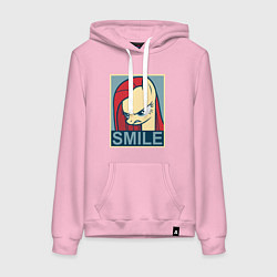 Толстовка-худи хлопковая женская MLP: Smile, цвет: светло-розовый