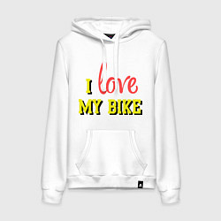 Женская толстовка-худи I love my bike