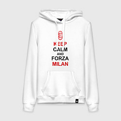 Женская толстовка-худи Keep Calm & Forza Milan