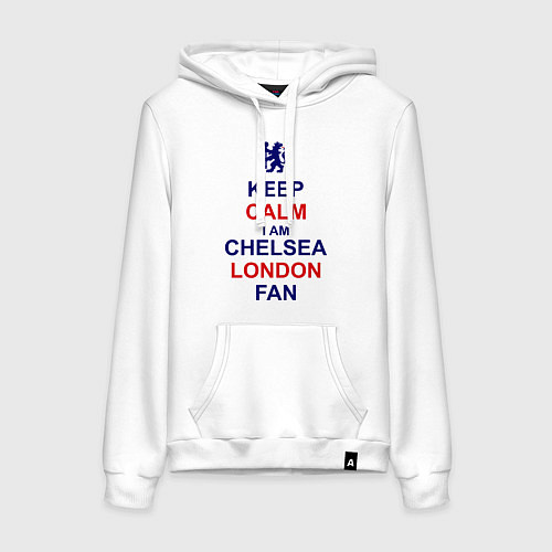 Женская толстовка-худи Keep Calm & Chelsea London fan / Белый – фото 1