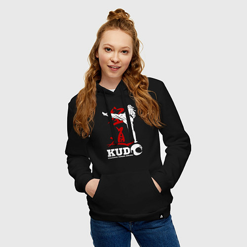 Женская толстовка-худи Kudo / Черный – фото 3