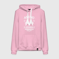 Толстовка-худи хлопковая женская Asking Alexandria: England, цвет: светло-розовый