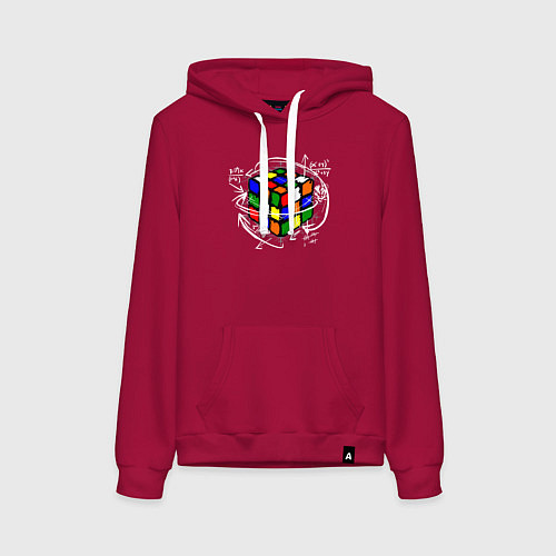 Женская толстовка-худи Кубик Рубика / Маджента – фото 1