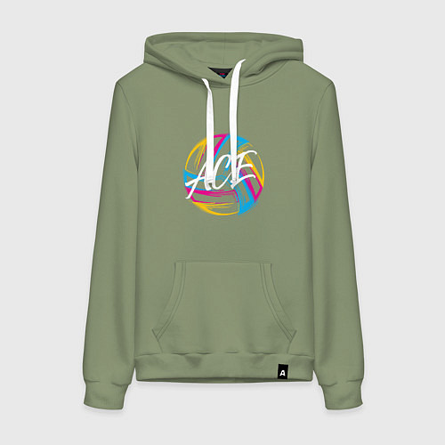 Женская толстовка-худи Волейбол / Авокадо – фото 1