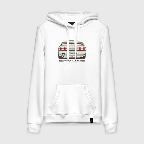 Женская толстовка-худи Nissan Skyline R32 / Белый – фото 1
