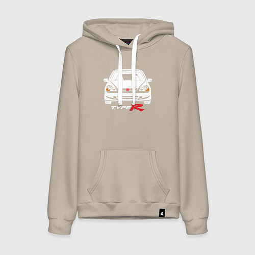 Женская толстовка-худи Honda Civic: Type R / Миндальный – фото 1