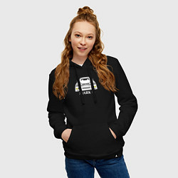Толстовка-худи хлопковая женская Toyota Mark2 JZX100, цвет: черный — фото 2