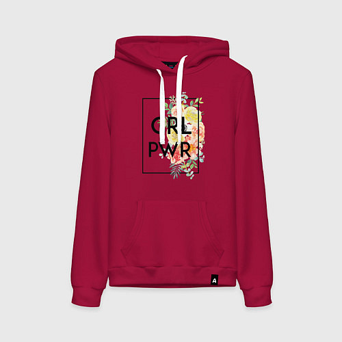 Женская толстовка-худи GRL PWR / Маджента – фото 1