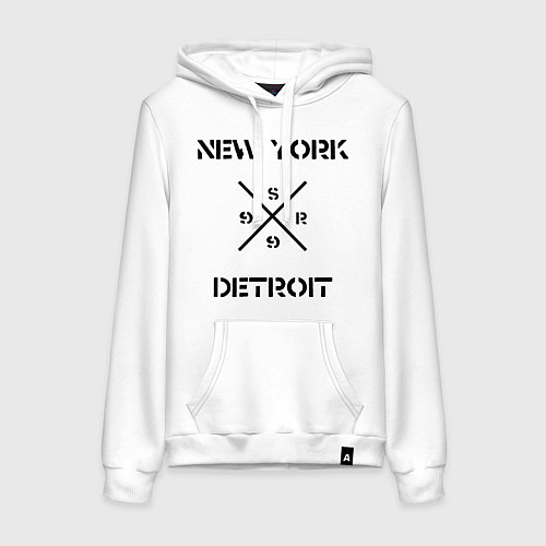 Женская толстовка-худи NY Detroit / Белый – фото 1