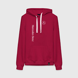 Толстовка-худи хлопковая женская MERCEDES-BENZ, цвет: маджента