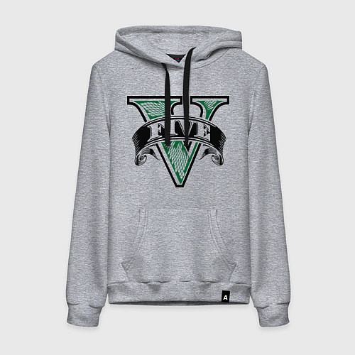 Женская толстовка-худи GTA V: Logo / Меланж – фото 1