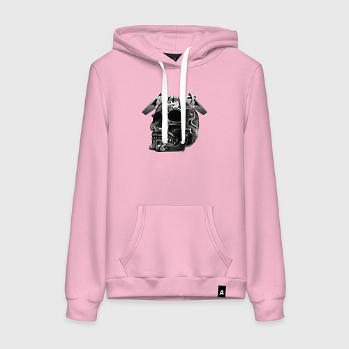 Женская толстовка-худи Metallica - metal skull / Светло-розовый – фото 1