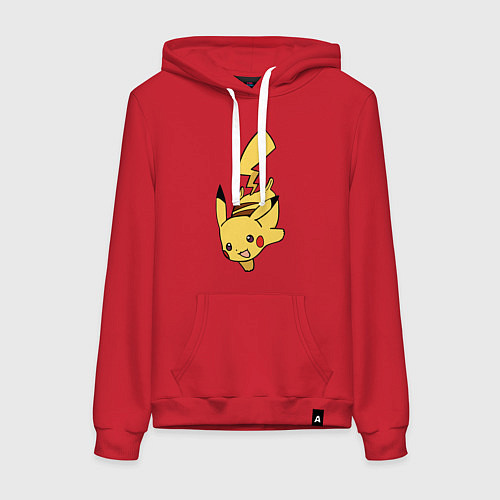 Женская толстовка-худи Радостный Пикачуха / Красный – фото 1