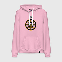 Толстовка-худи хлопковая женская Boston Bruins NHL, цвет: светло-розовый