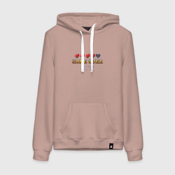 Женская толстовка-худи Game over pixels