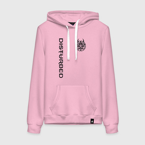 Женская толстовка-худи DISTURBED / Светло-розовый – фото 1