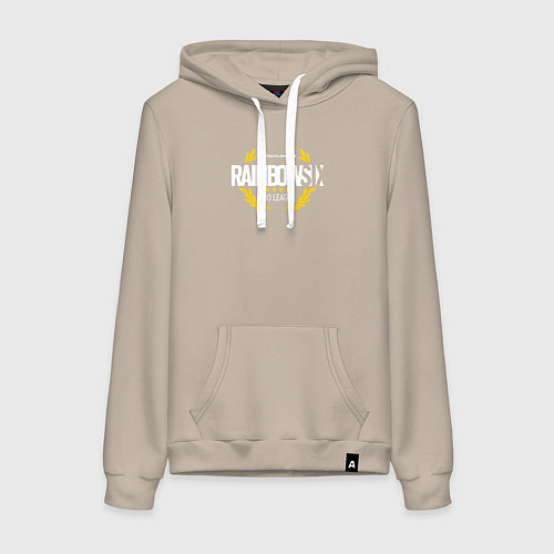 Женская толстовка-худи R6S PRO LEAGUE НА СПИНЕ / Миндальный – фото 1