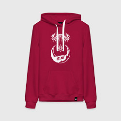 Толстовка-худи хлопковая женская GHOSTEMANE НА СПИНЕ, цвет: маджента