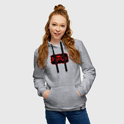 Толстовка-худи хлопковая женская Князь Анархия спина, цвет: меланж — фото 2