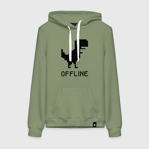 Женская толстовка-худи Offline / Авокадо – фото 1