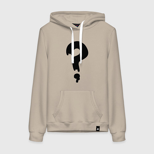 Женская толстовка-худи Знак Вопроса / Миндальный – фото 1