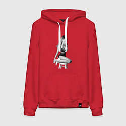 Толстовка-худи хлопковая женская ARIANA GRANDE, цвет: красный