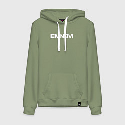 Толстовка-худи хлопковая женская EMINEM, цвет: авокадо