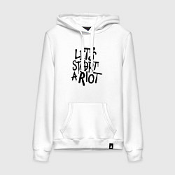 Толстовка-худи хлопковая женская Three Days Grace, цвет: белый