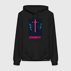 Толстовка-худи хлопковая женская STARBOY, цвет: черный