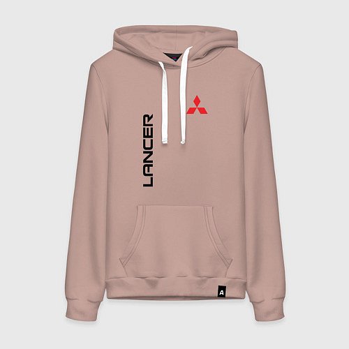 Женская толстовка-худи MITSUBISHI LANCER / Пыльно-розовый – фото 1