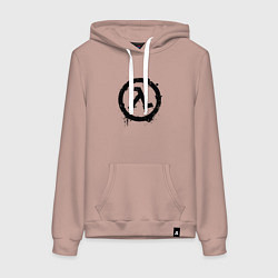 Толстовка-худи хлопковая женская HALF-LIFE, цвет: пыльно-розовый
