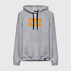 Толстовка-худи хлопковая женская Hub, цвет: меланж