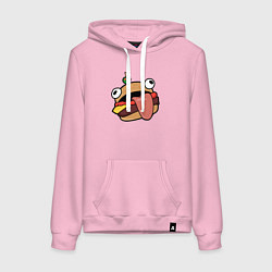 Толстовка-худи хлопковая женская Fortnite Burger, цвет: светло-розовый