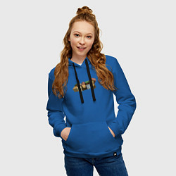 Толстовка-худи хлопковая женская Minecraft, цвет: синий — фото 2