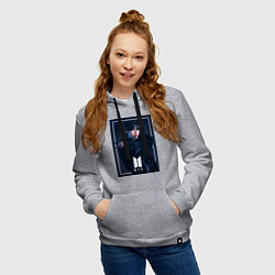 Толстовка-худи хлопковая женская BTS Black Swan, цвет: меланж — фото 2