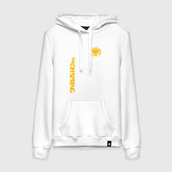 Толстовка-худи хлопковая женская THE OFFSPRING, цвет: белый