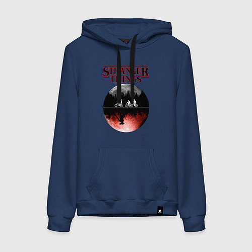 Женская толстовка-худи Очень странные дела / Тёмно-синий – фото 1