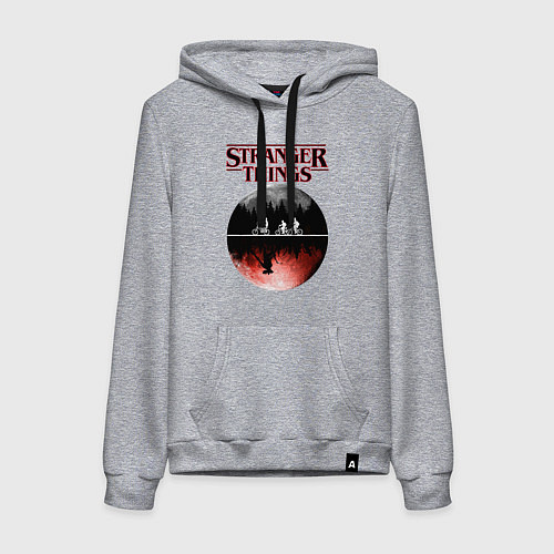 Женская толстовка-худи Очень странные дела / Меланж – фото 1