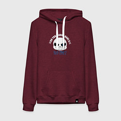 Толстовка-худи хлопковая женская UNDERTALE, цвет: меланж-бордовый